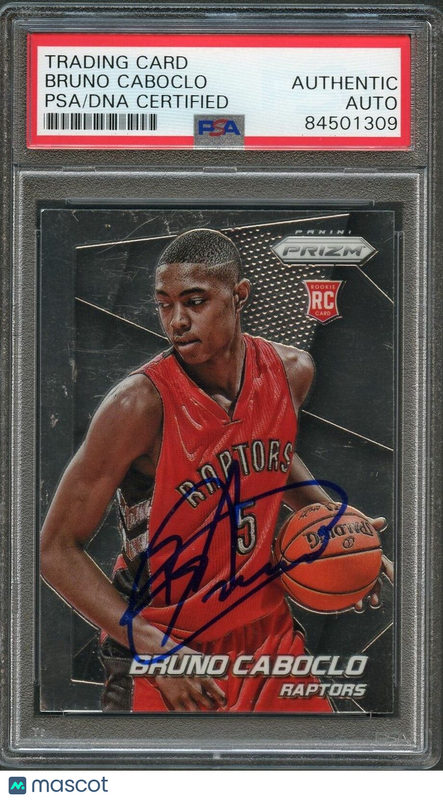 2014-15 Panini Prizm #298 Bruno Caboclo Signed Card AUTO PSA/DNA Slabbed RC Rapt