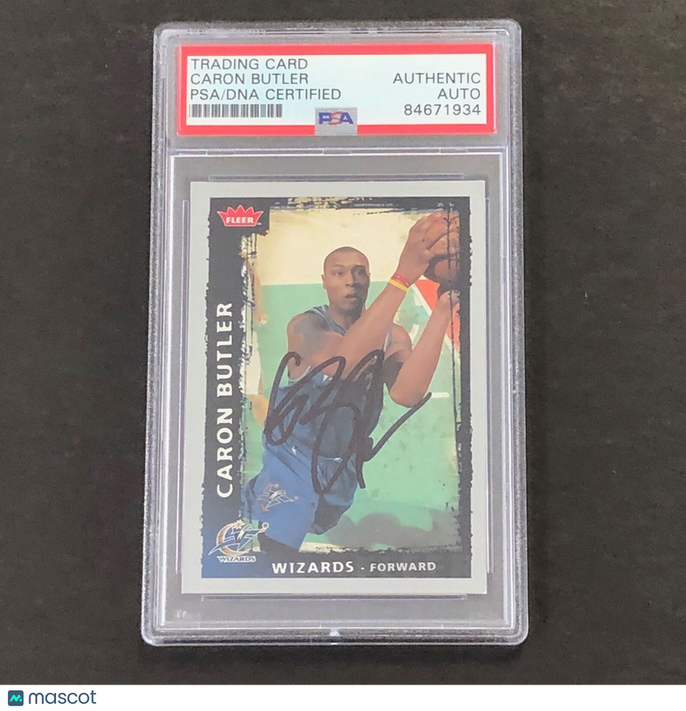 2008-09 Fleer #30 Caron Butler Signed Card AUTO PSA Slabbed Wizards