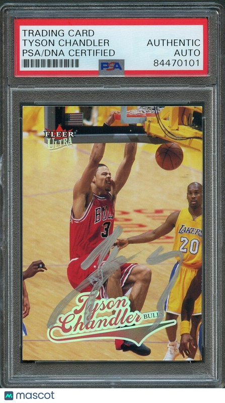 2004-05 Fleer Ultra #141 Tyson Chandler Signed Card AUTO PSA Slabbed