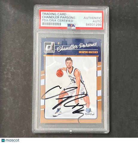 2016-17 Panini Donruss #31 Chandler Parsons Signed Card AUTO PSA/DNA Slabbed Mem