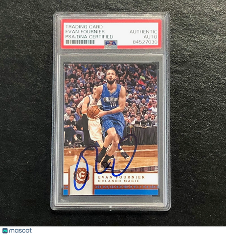 2016-17 Panini Excalibur #131 Evan Fournier Signed Card AUTO PSA Slabbed Magic