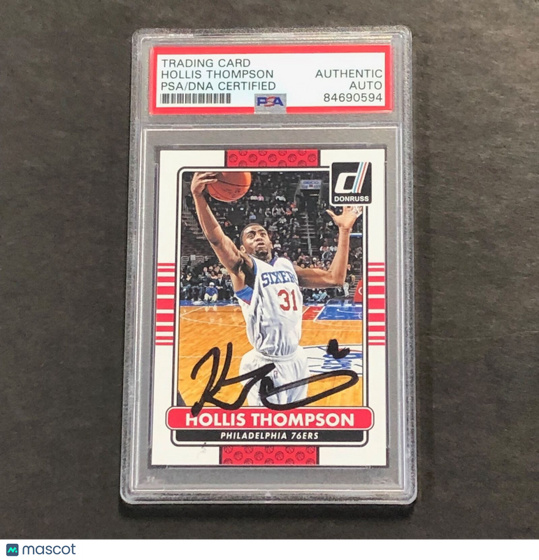 2014-15 Panini Donruss #154 Hollis Thompson Signed Card AUTO PSA Slabbed 76ers