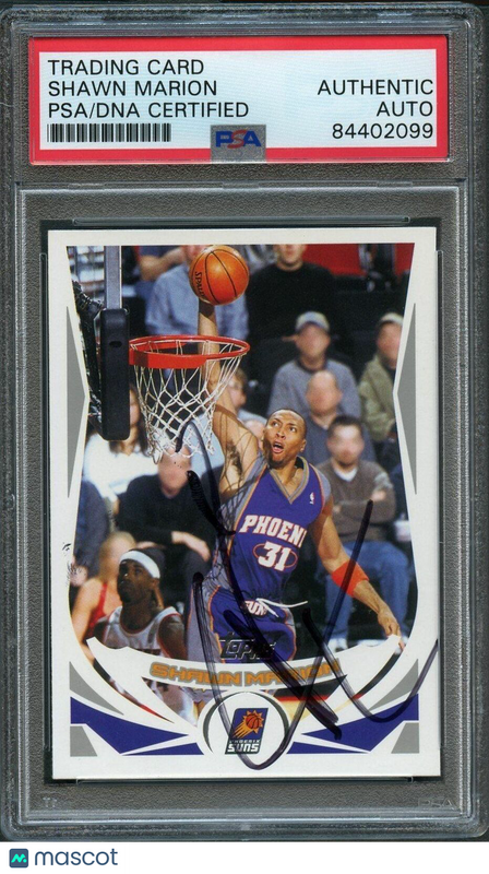 2004-05 Topps Basketball #90 Shawn Marion Signed AUTO PSA Slabbed