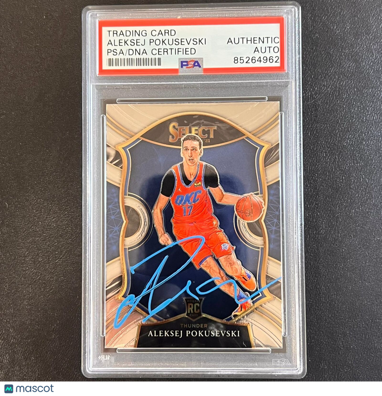 2020-21 Panini Select #77 Aleksej Pokusevski Signed Card AUTO PSA Slabbed RC Thu