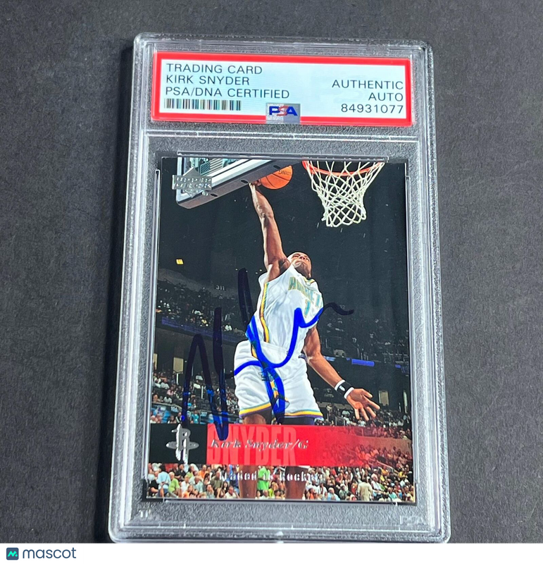 2006-07 Upper Deck #128 Kirk Snyder Signed Card Auto PSA Slabbed Rockets