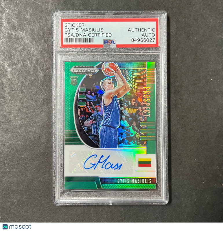 2020 Panini Prizm Draft Picks #PA-GM Gytis Masiulis Signed Card AUTO PSA Slabbed