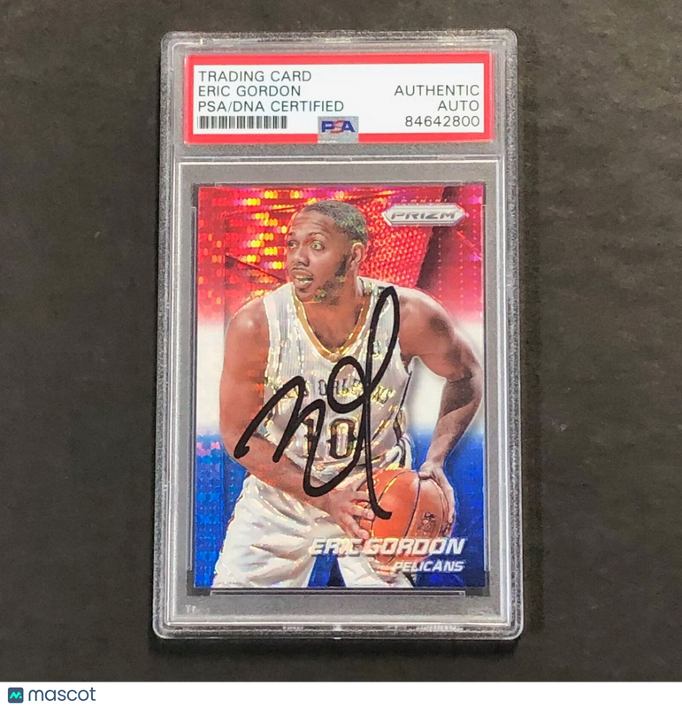 2014-15 Panini Prizm #23 Red White Blue Eric Gordon Signed Card AUTO PSA Slabbed