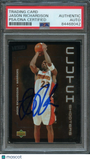 2003-04 Upper Deck Victory #172 Jason Richardson Signed Card AUTO PSA Slabbed Wa