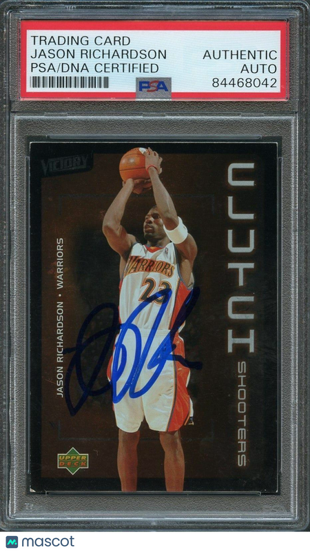 2003-04 Upper Deck Victory #172 Jason Richardson Signed Card AUTO PSA Slabbed Wa
