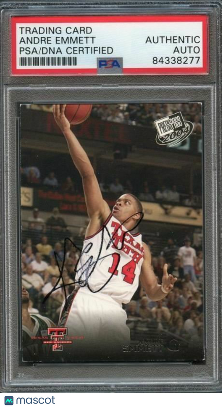 2004 Press Pass #B10 Andre Emmett Signed Card AUTO PSA Slabbed RC Texas Tech