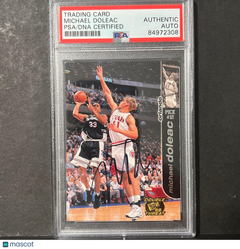 1998 PressPass #10 Michael Doleac Signed Card AUTO PSA Slabbed Utah