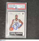 2015-16 NBA Hoops #175 Thomas Robinson Signed Card AUTO PSA Slabbed Nets