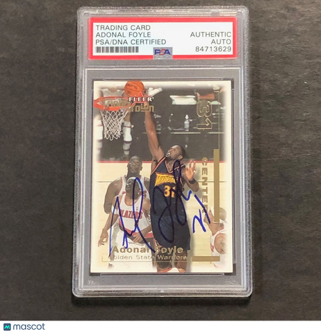2000-01 Fleer #226 Adonal Foyle Signed Card AUTO PSA Slabbed Warriors