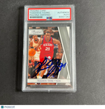 2010-11 Panini Prestige #92 Thaddeus Young Signed Card AUTO PSA Slabbed 76ers