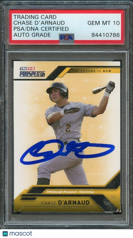 2009 TRISTAR Prospects #76 Chase D'Arnaud Signed Card PSA Slabbed Auto 10 Pirate
