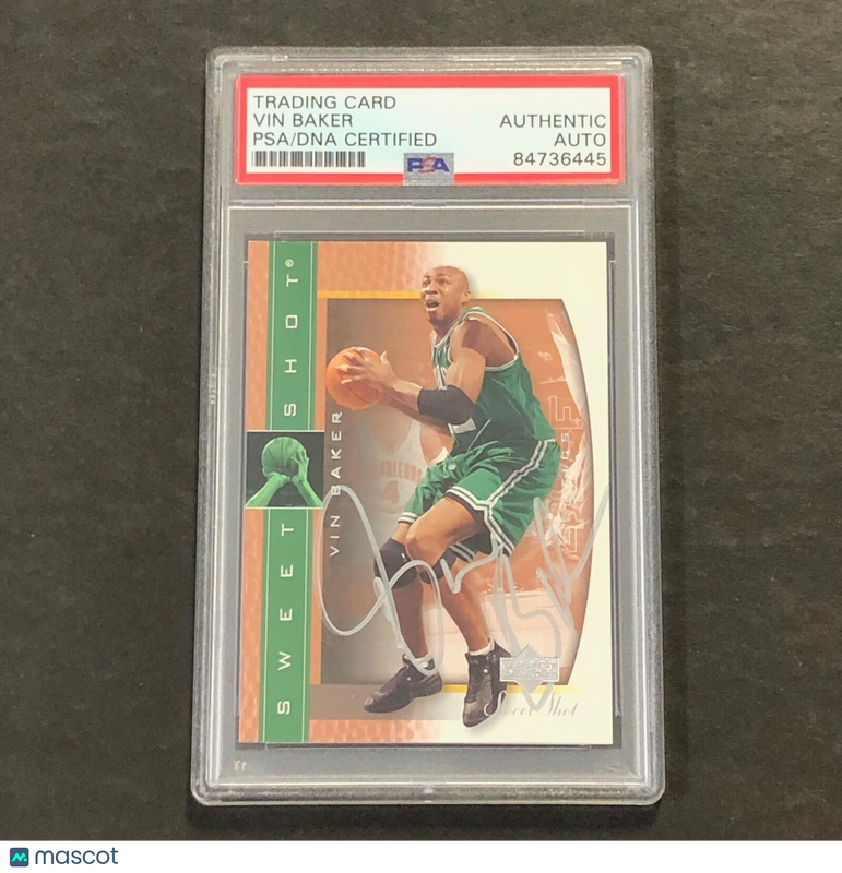 2003-04 Upper Deck Sweetshot #6 Vin Baker Signed Card AUTO PSA/DNA Slabbed Celti