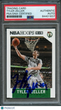 2015-16 NBA Hoops #180 Tyler Zeller Signed Card AUTO PSA Slabbed Celtics