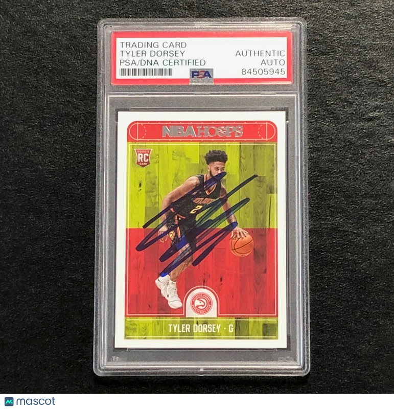 2017-18 NBA Hoops #275 TYLER DORSEY Signed Card AUTO PSA Slabbed RC Hawks