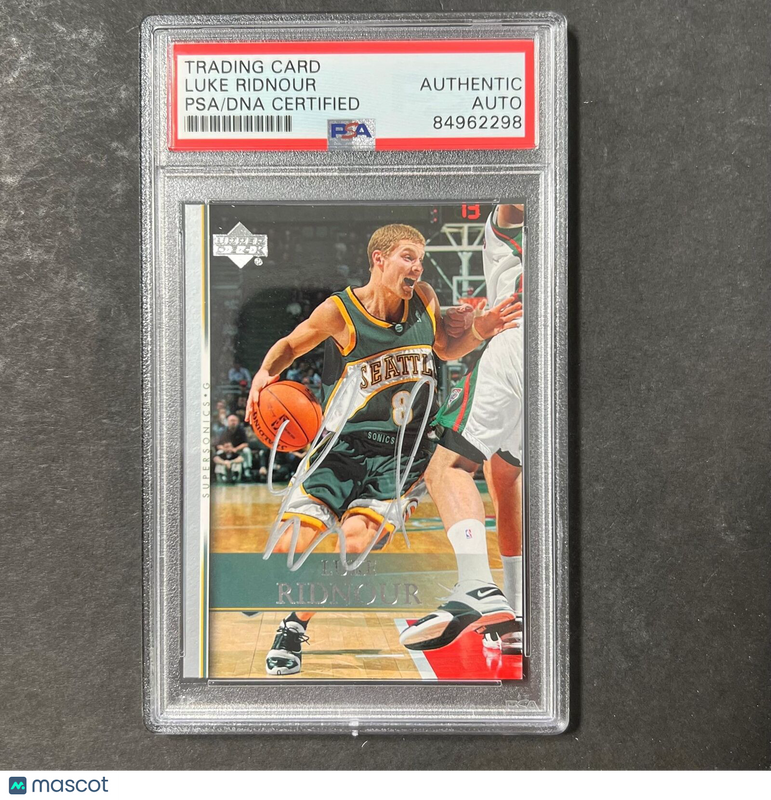 2007-08 Upper Deck #75 Luke Ridnour Signed Card AUTO PSA Slabbed Sonics