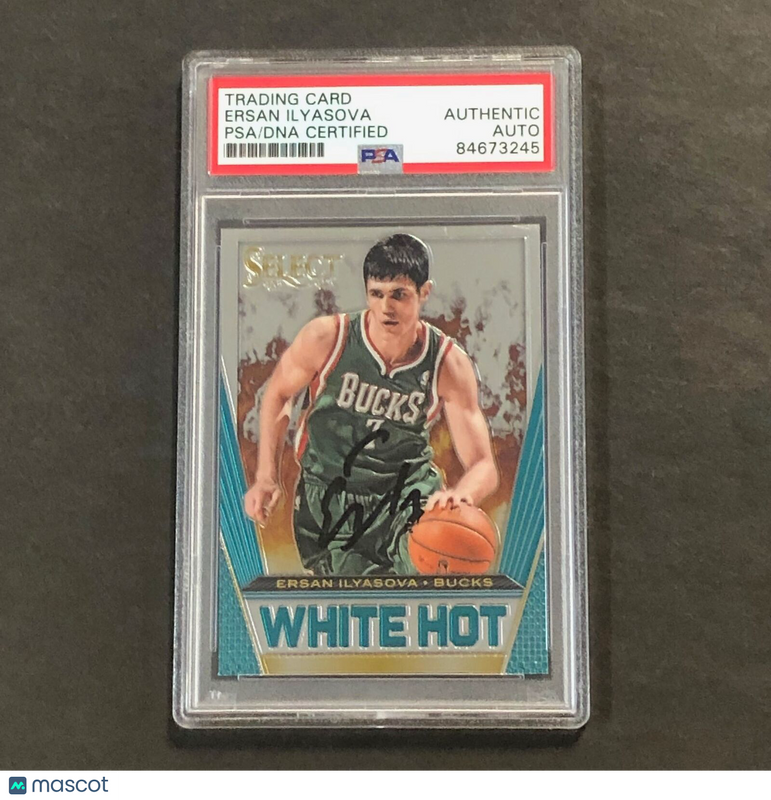 2013-14 Panini Select White Hot #25 Ersan Ilyasova Signed Card AUTO PSA Slabbed