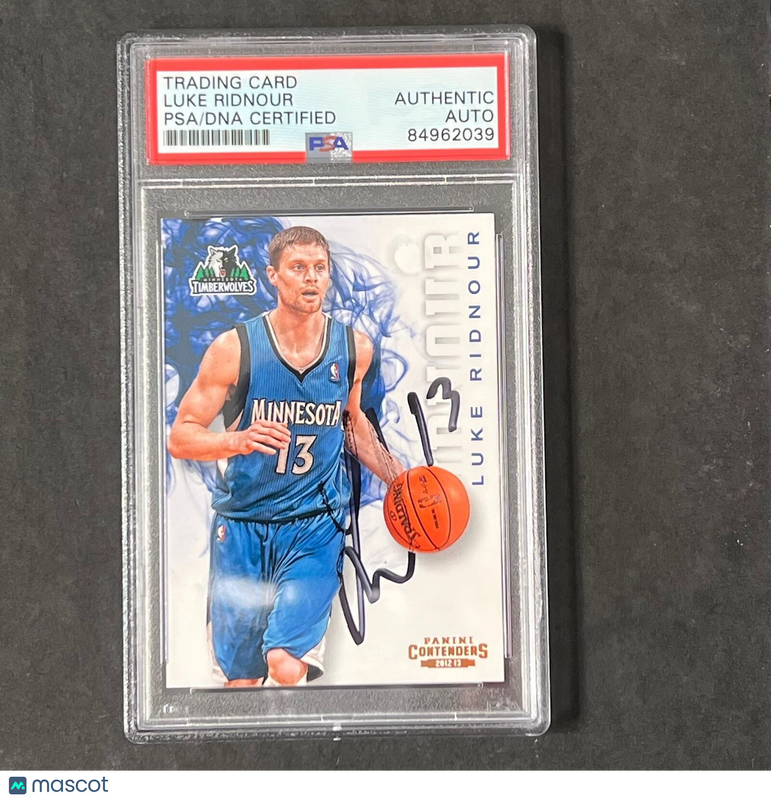 2012-13 Panini Contenders #74 Luke Ridnour Signed Card AUTO PSA Slabbed Timberwo