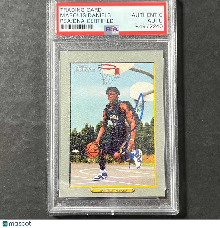 2006-07 Topps Turkey Red #153 Marquis Daniels Signed Card Auto PSA Slabbed Pacers