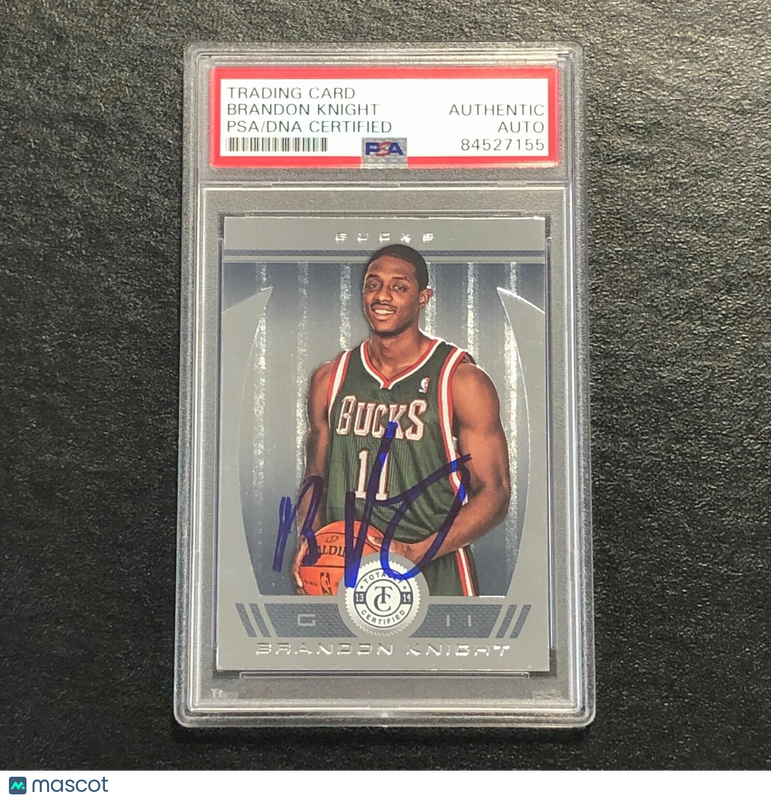 2013-14 Totally Certified #30 Brandon Knight Signed Card AUTO PSA Slabbed Bucks
