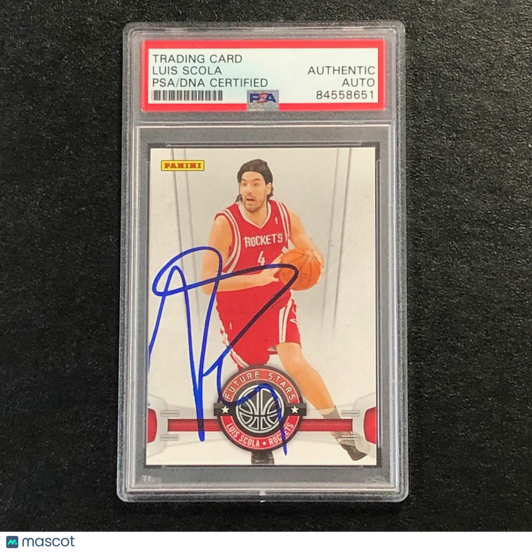 2009-10 Panini Future Stars #11 Luis Scola Signed Card Auto PSA Slabbed Rockets