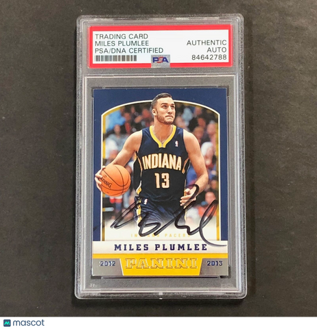 2012-13 Panini Basketball #238 Miles Plumlee Signed Card AUTO PSA Slabbed Pacers