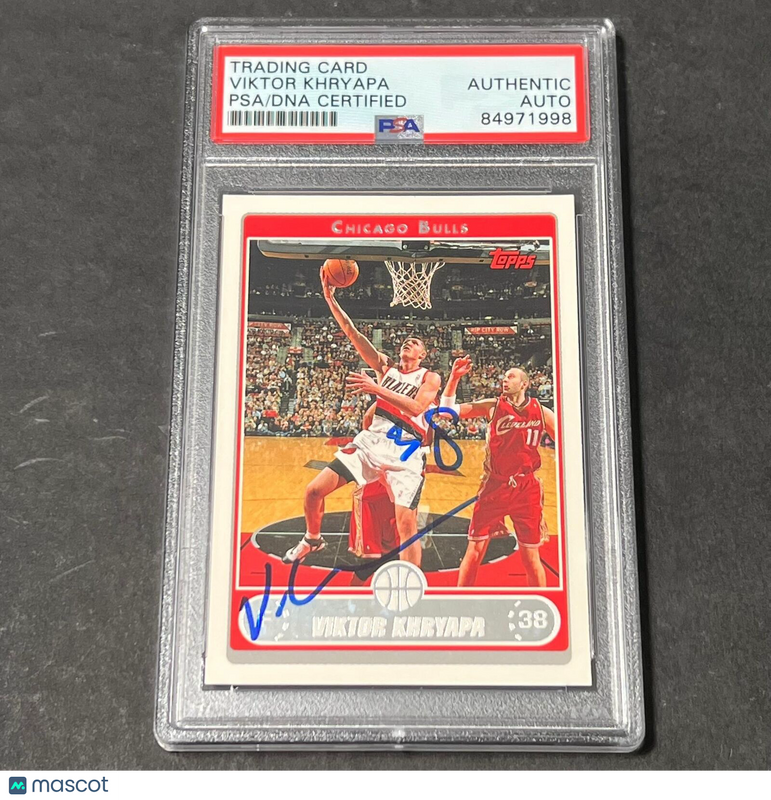 2006-07 Topps #149 VIKTOR KHRYAPA Signed Card AUTO PSA Slabbed Bulls