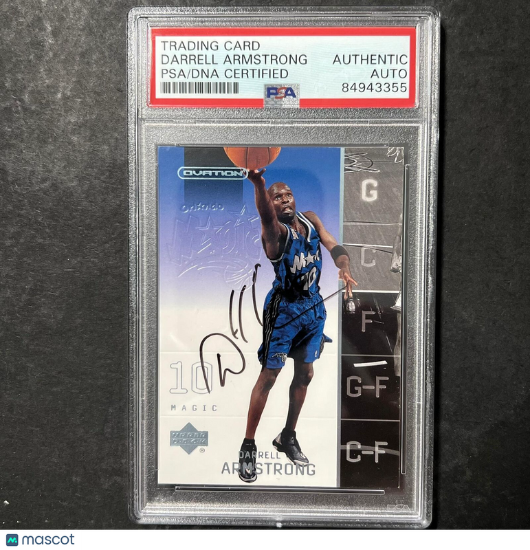 2002 Upper Deck Ovation #62 Darrell Armstrong Signed Card AUTO PSA Slabbed Magic