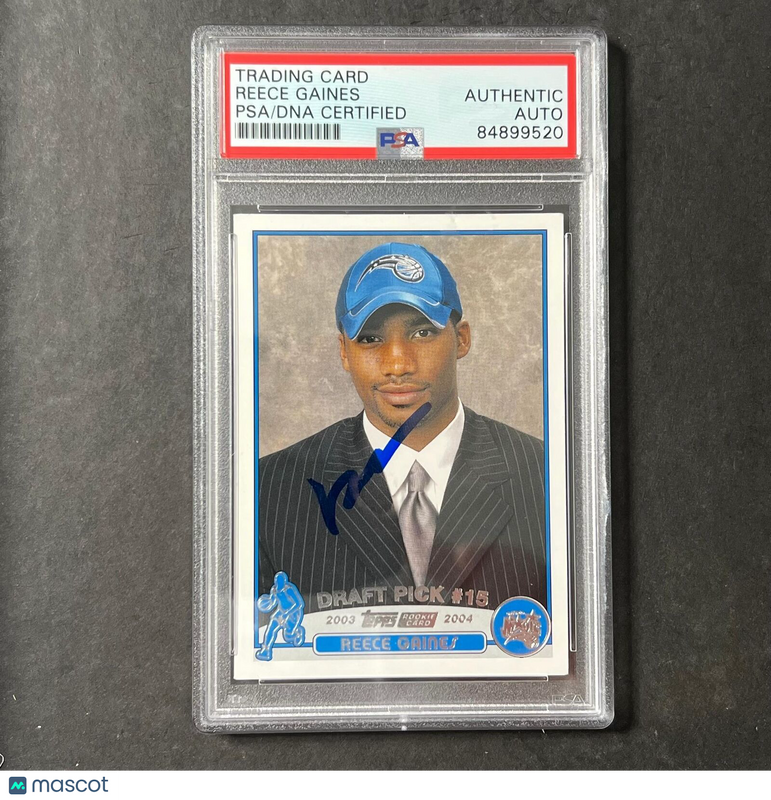 2003-04 Topps #235 Reece Gaines Signed Card AUTO PSA/DNA Slabbed Magic Draft 03