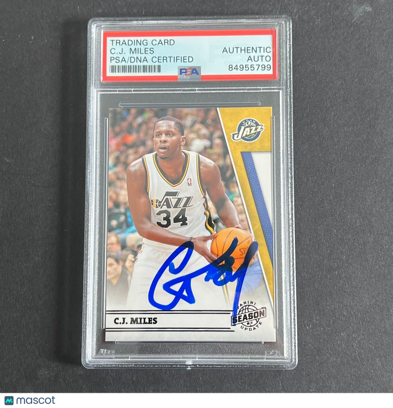 2010-11 Panini #157 C.J. Miles Signed Card PSA Slabbed Jazz