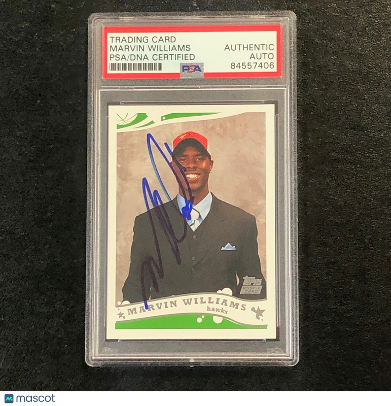 2005-06 TOPPS #222 Marvin Williams Signed AUTO PSA Slabbed RC Hawks