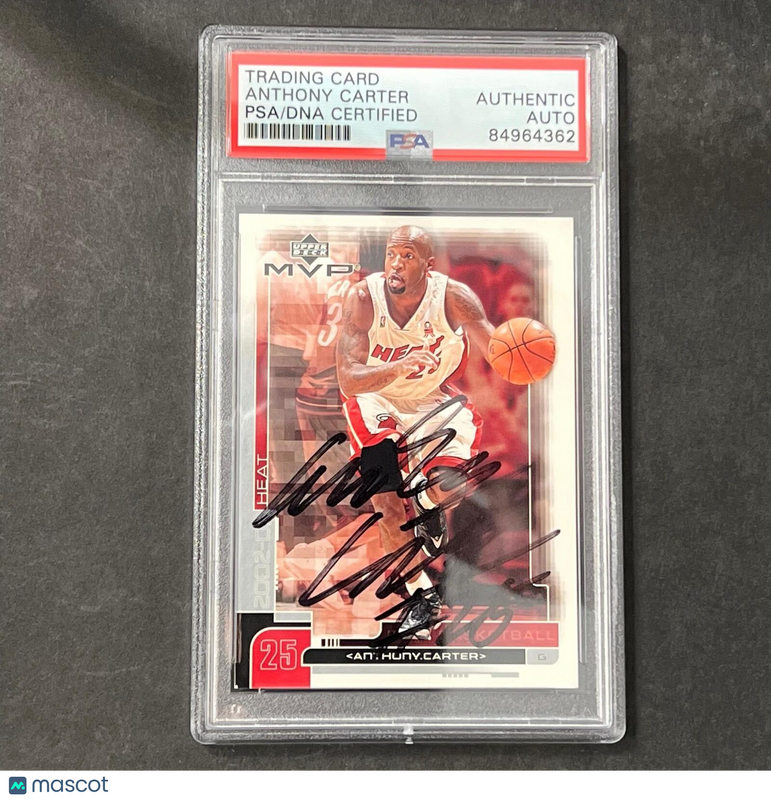 2002 Upper Deck MVP #95 Anthony Carter Signed Card AUTO PSA Slabbed Heat