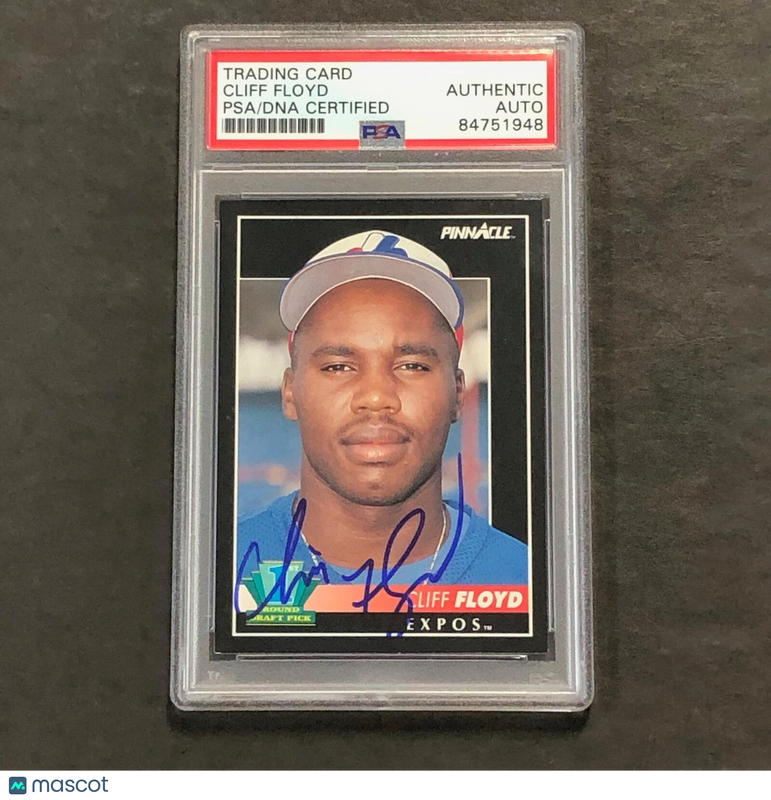 1992 Score Pinnacle #296 Cliff Floyd Signed Card PSA Slabbed Auto Expos