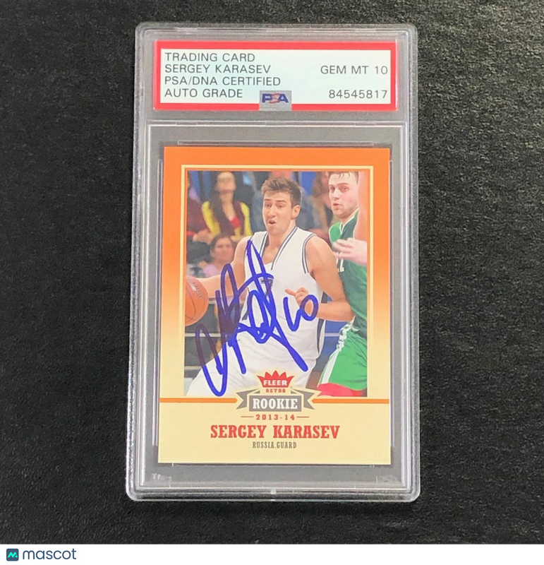 2013-14 Fleer Retro #59 Sergey Karasev Signed RC Rookie Card AUTO 10 PSA Slabbed