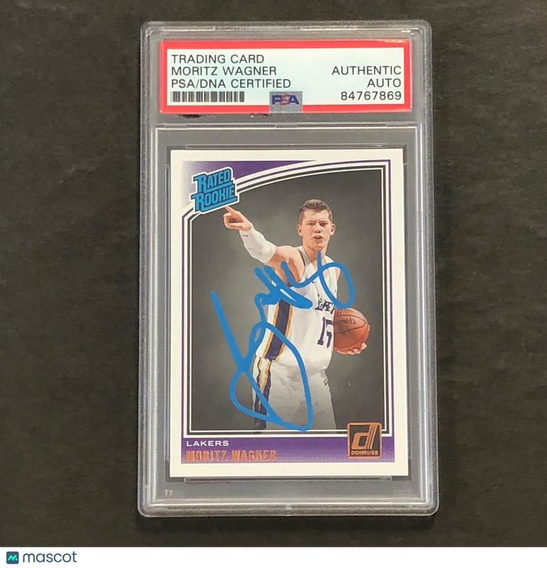 2018-19 Panini Donruss Rated Rookie #197 Moritz Wagner Signed Card AUTO PSA Slab