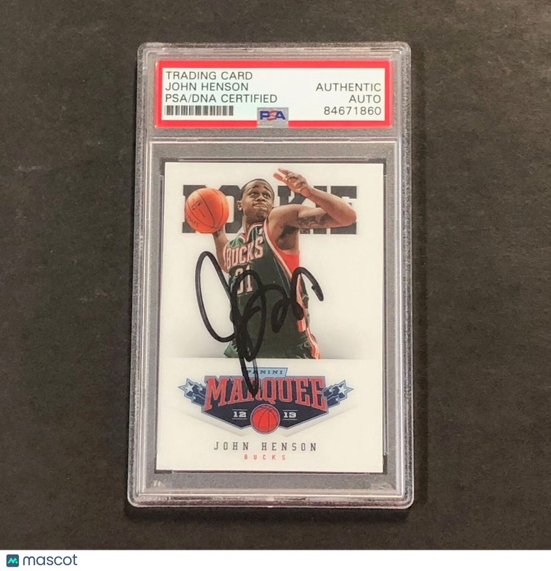 2012-13 Pannini Marquee #489 John Henson Signed Card RC Rookie AUTO PSA Slabbed