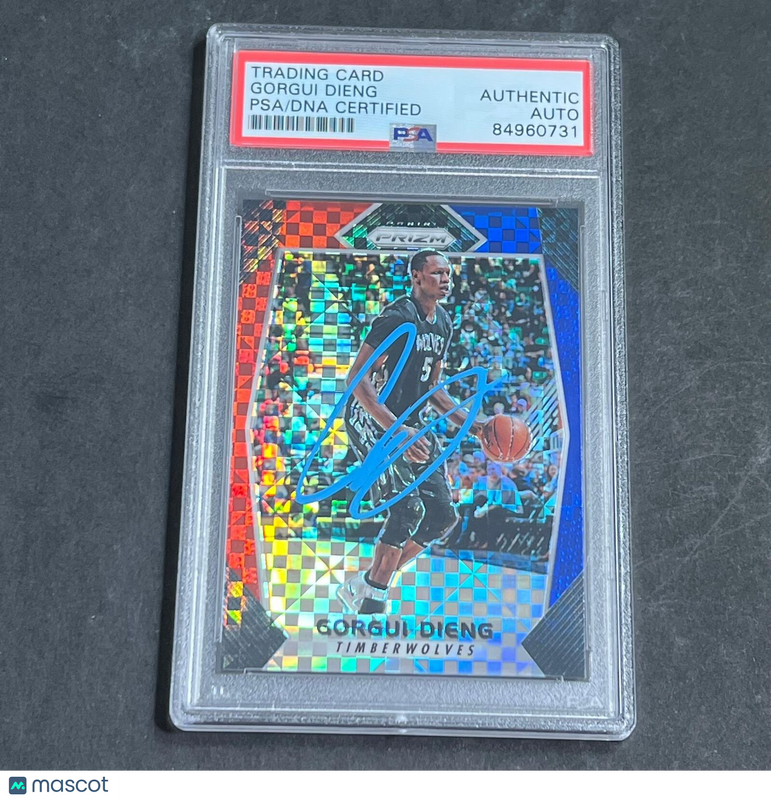 2017-18 Panini Prizm #88 Gorgui Dieng Signed Card Auto PSA Slabbed Timberwolves