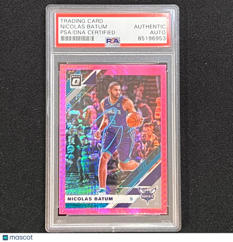 2019-20 Panini Donruss Optic #24 Nicolas Batum Signed Card AUTO PSA Slabbed Horn