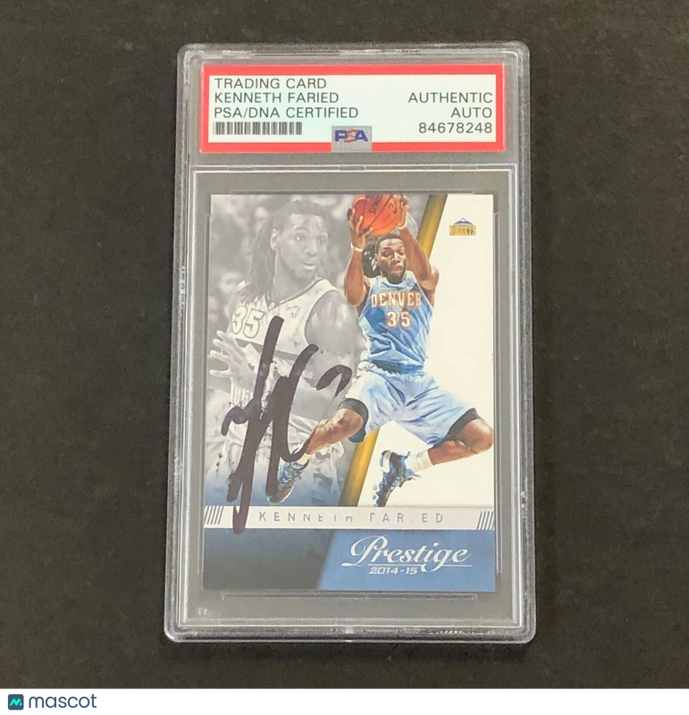 2014-15 Panini Prestige #75 Kenneth Faried Signed PSA Slabbed Nuggets