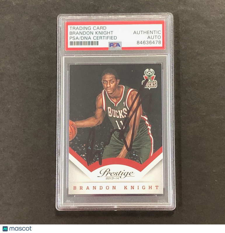 2013-14 Panini Prestige #126 Brandon Knight Signed Card AUTO PSA Slabbed Bucks