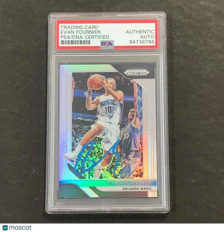 2018-19 Panini Prizm #139 Evan Fournier Signed Card AUTO PSA Slabbed Magic