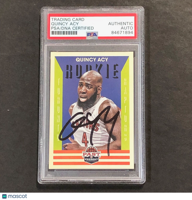 2012-13 NBA Past & Present #200 Quincy Acy Signed Card AUTO PSA Slabbed Raptors