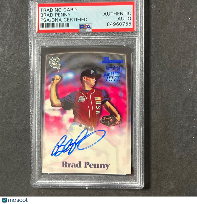 2000 Bowman Autograph Issue #BWP Brad Penny Signed Card PSA Slabbed AUTO Marlins