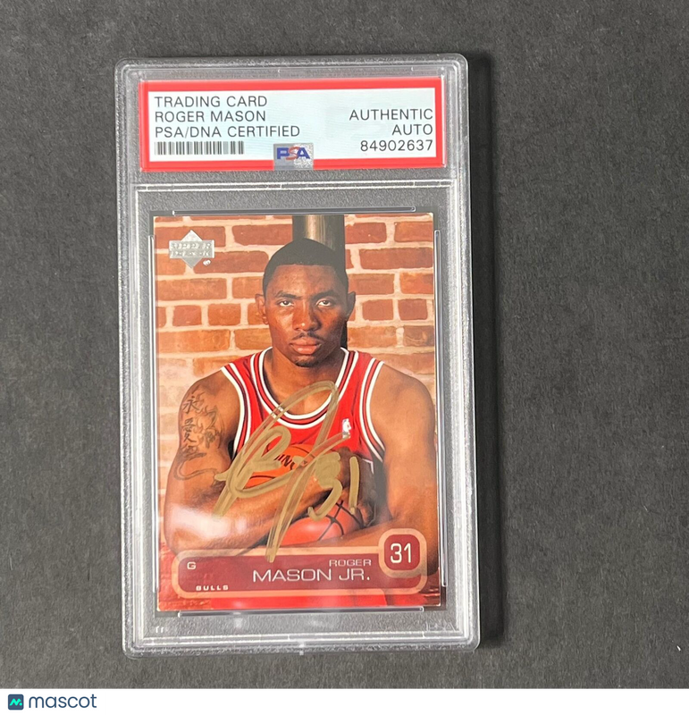 2003 Upper Deck #229 Roger Mason Signed Card Auto PSA Slabbed Bulls