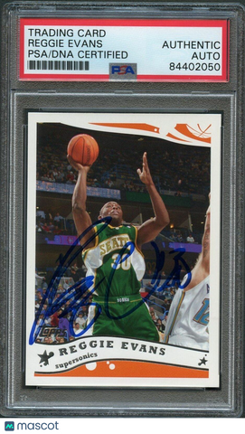 2005-06 Topps #73 Reggie Evans Signed Card AUTO PSA Slabbed Sonics