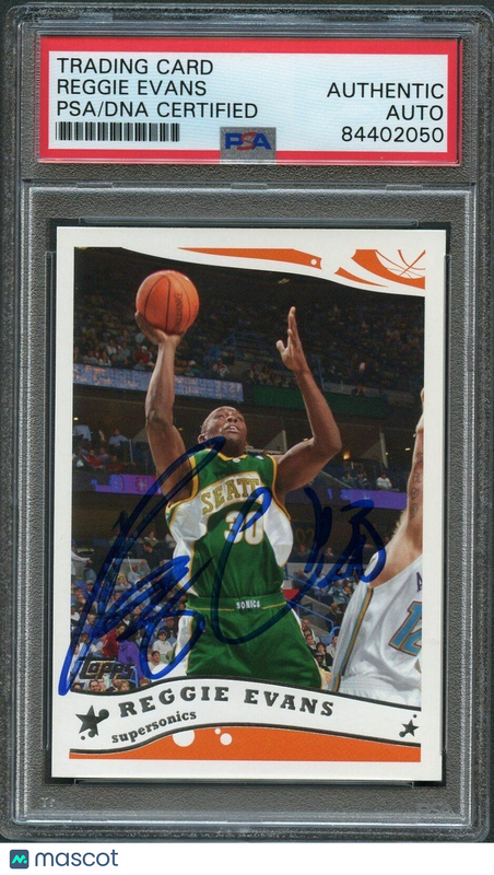 2005-06 Topps #73 Reggie Evans Signed Card AUTO PSA Slabbed Sonics