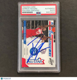 2010-11 Panini Season Update #2 Derrick Favors Signed Card AUTO PSA Slabbed Nets